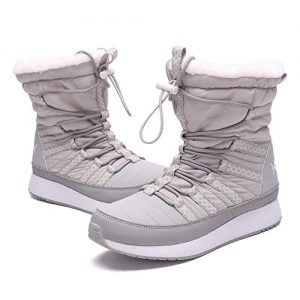 Gray snow boots