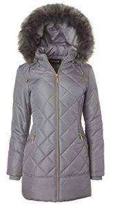 Amazon Long Gray Quilted Women's coat