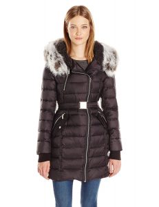 Woman's belted winter coat french connection