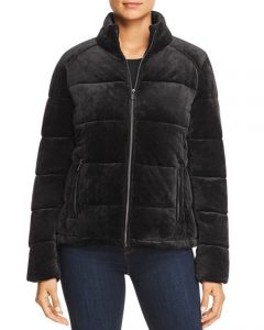 Marc Cropped Velvet Puffer women's coat