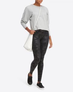 Style SPANX Faux Leather Camo Leggings