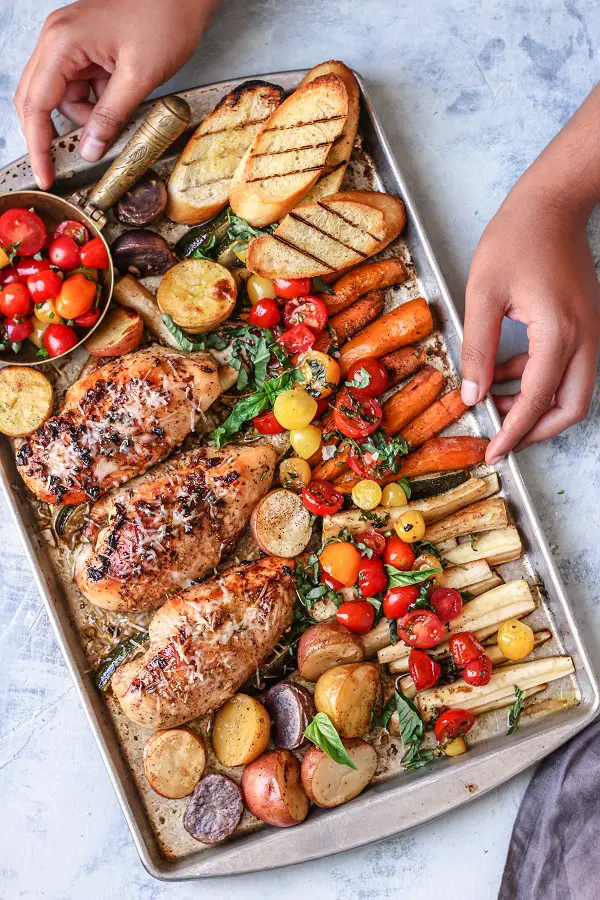 Bruschetta Chicken and Veggies