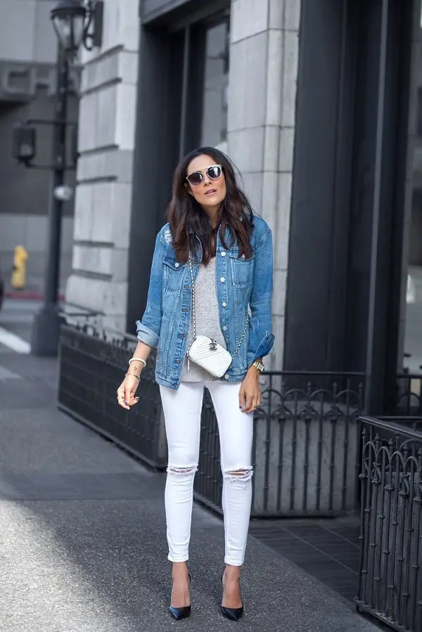 30+ Ways to Effortlessly Rock A Denim Jacket #DenimJacket #DenimJacketOutfits #DenimJacketSpring #DenimJacketWinter