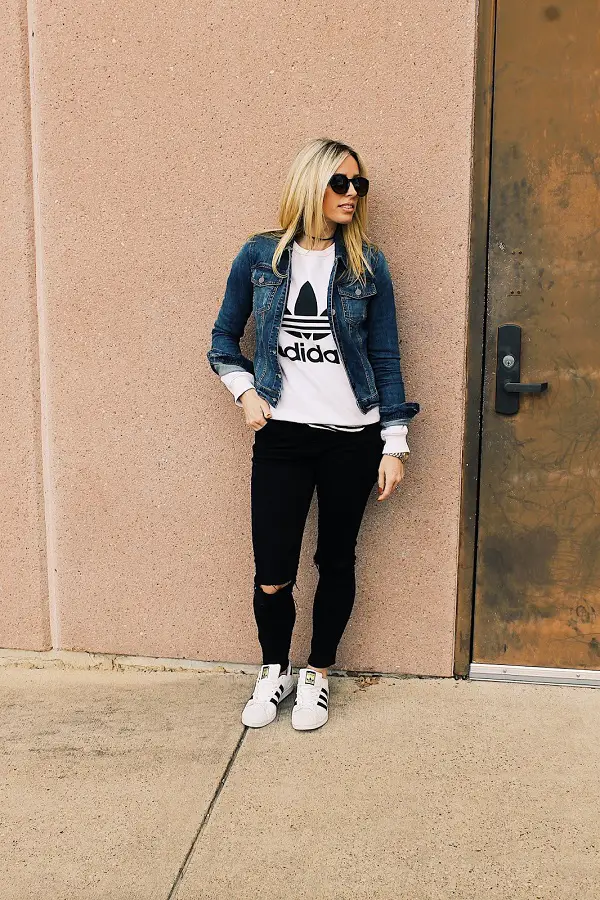 What to wear with a jean jacket #DenimJacket #DenimJacketOutfits #DenimJacketSpring #DenimJacketWinter