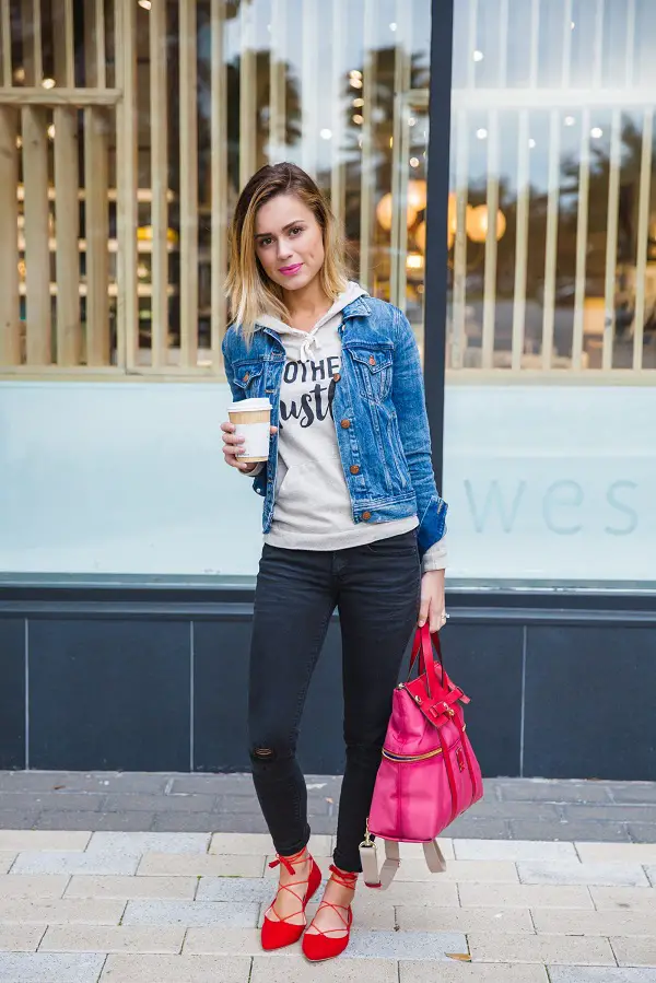 What to wear with a jean jacket #DenimJacket #DenimJacketOutfits #DenimJacketSpring #DenimJacketWinter