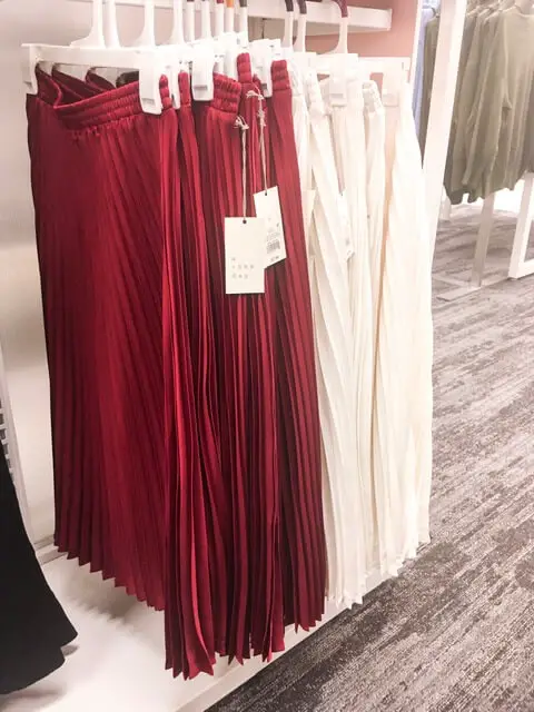 Women's -Relaxed- Fit -High-Rise Pleated- Skirt-target-try-on-session