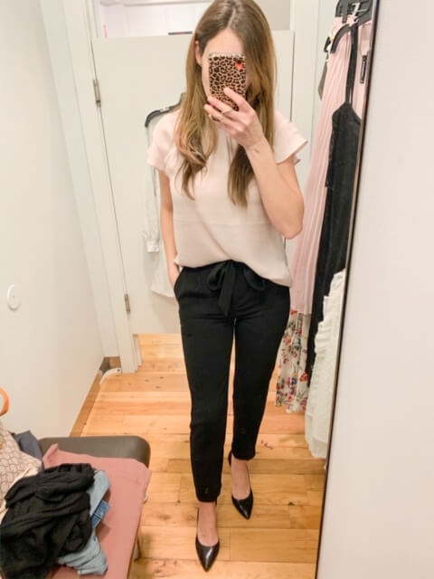 Express-try-on- high-waisted-dress-pants