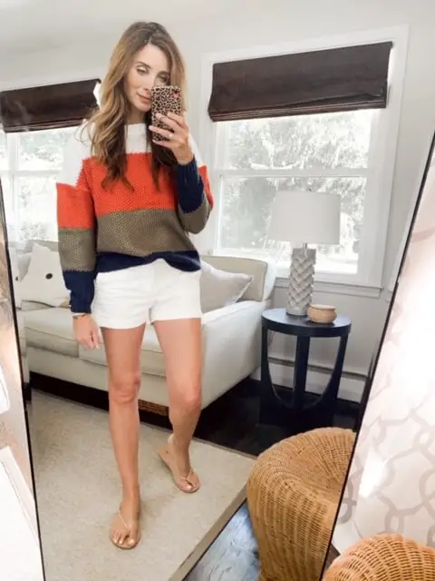 Amazon-Fall-Try-On- Colorblock-sweater