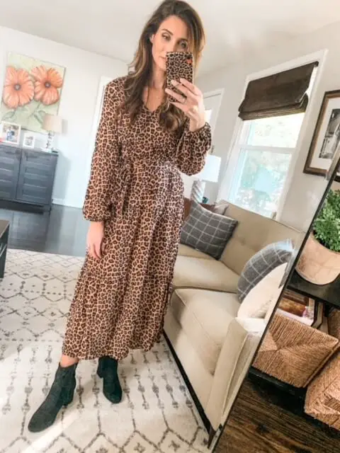 best-winter-dresses-on-amazon-leopard