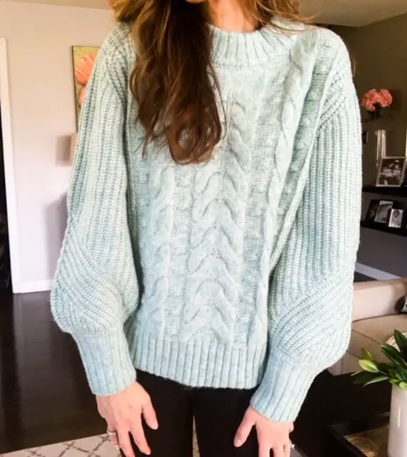 November-Mini-Target-Try-on-cable-knit-sweater
