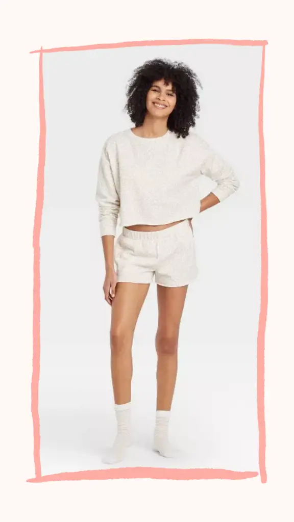 target-loungewear-sets-colsie-leopard- shorts-sweatshirt