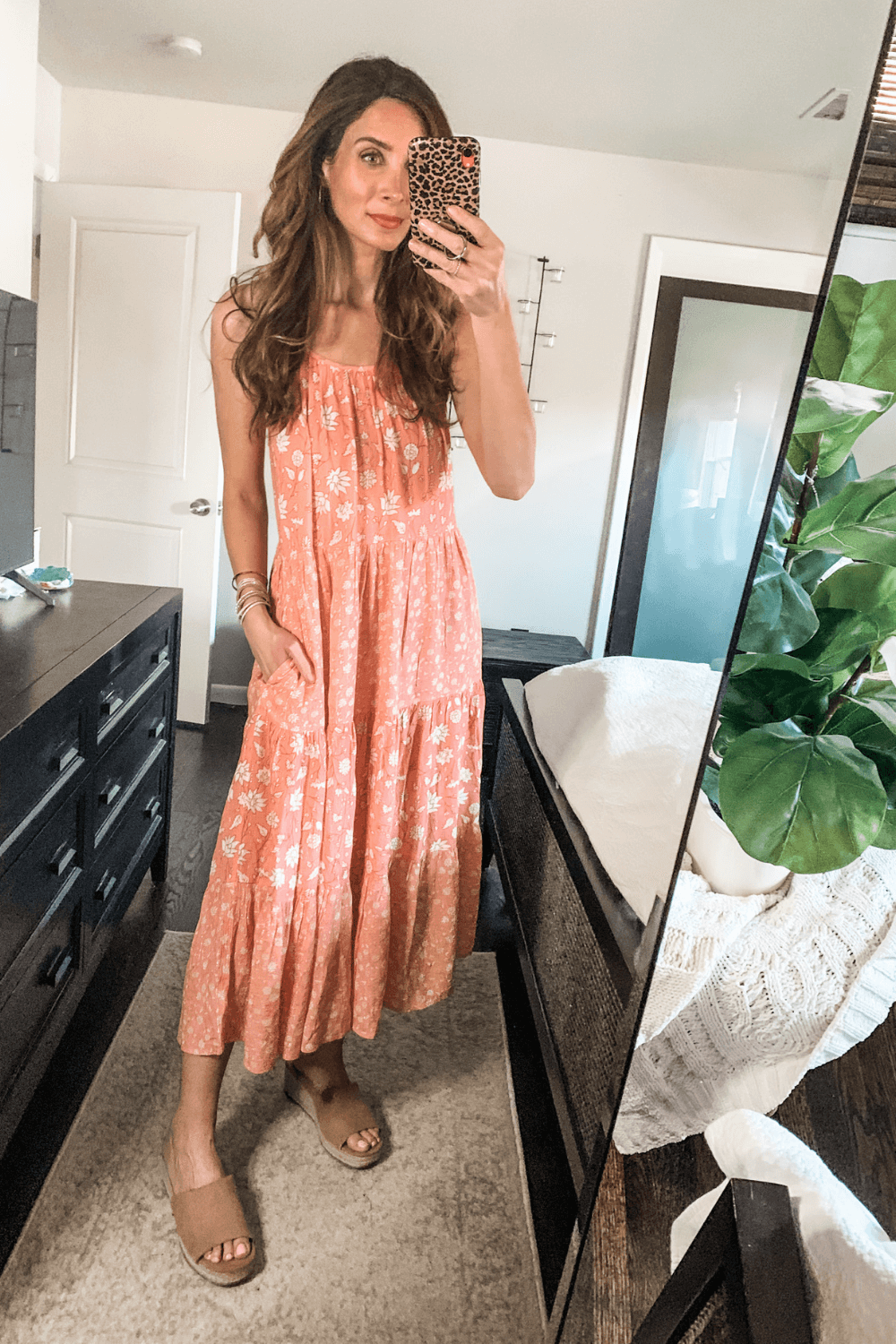 Target-SPring-try-on-session-tiered-maxi-dress-floral