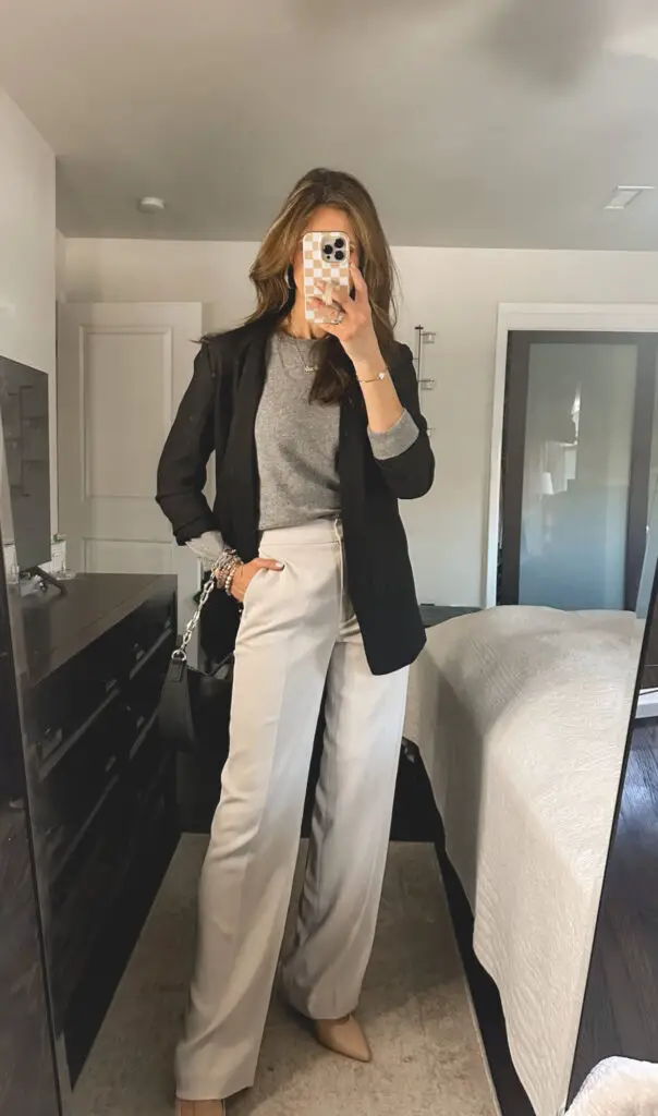 quince-cashmere-sweater-beiger-trouser-black-blazer
